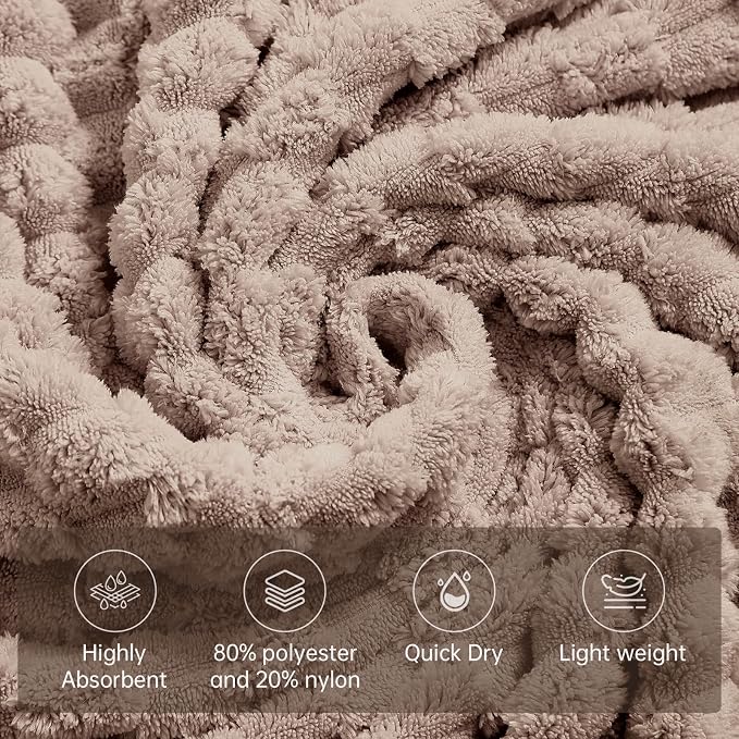 Extra Large Bath Towel Sheet-40x80 Inches Oversized,Super Soft,Quick Dry,Microfiber Shower Towels Highly Absorbent,Plush Bathroom Towels for Adults, Premium Quality (Beige, 2PCS)