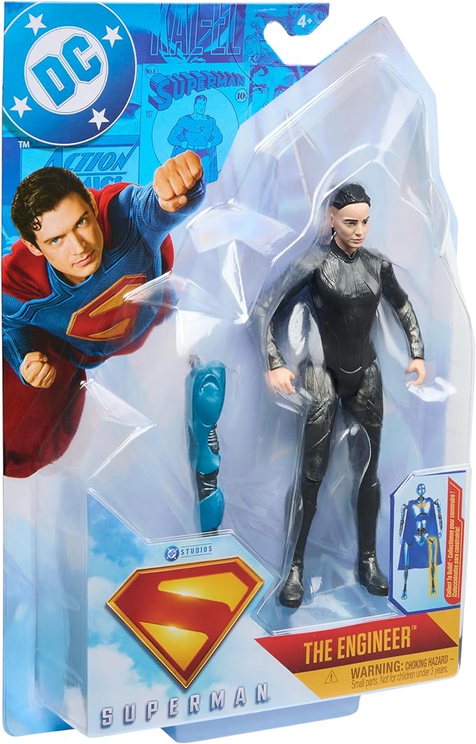 DC Comics, Superman, The Engineer, 6-Inch Action Figure, Authentic Superman Movie Styling, Super Heroes Kids Toys for Boys and Girls Ages 4 and Up