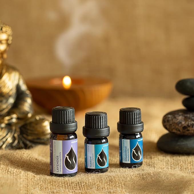 Essences Bulgaria Organic Chamomile Essential Oil - Blue 1/6 Fl Oz | 5ml | Matricaria recutita | 100% Pure and Natural | Undiluted | Therapeutic Grade | Family Owned Farm | Steam-Distilled | Non-GMO