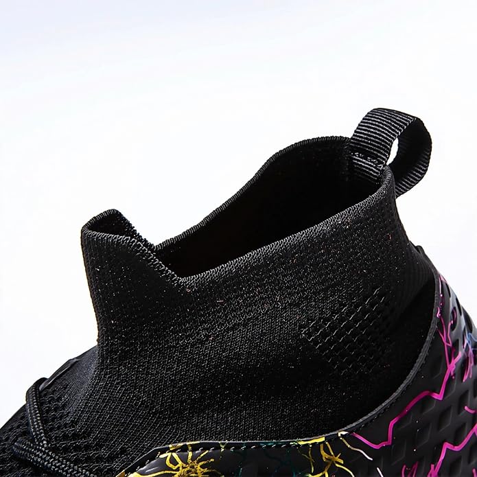 Boys Girls Soccer Cleats High-top Training Football Cleats Kids Ankle-high Soccer Shoes Lightweight Outdoor Futsal