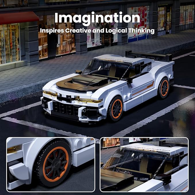 Mould King ZL-1 Classic Sports Car Building Kits, MOC Racing Car Toys Model, Vehicle Blocks Set Suitable for Boys to Build, House Decoration Gifts for Kids and Adults 27083 (421 Pcs)