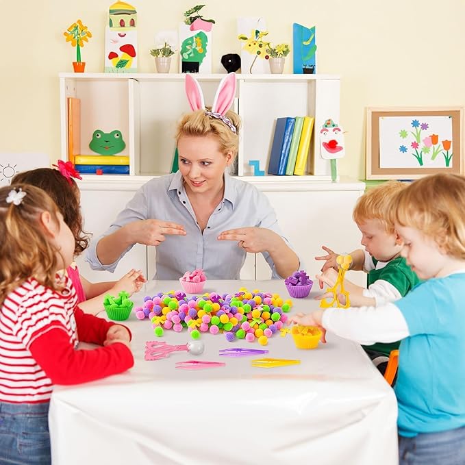 EZdhuawuse Summer Cross Sensory Bin Fillers for Kids - 295 Back to School Jesus Cross Fine Motor Toys, Birthday Gifts for Christian Church Sunday School, Preschool Color Counting Sorting Set for Child