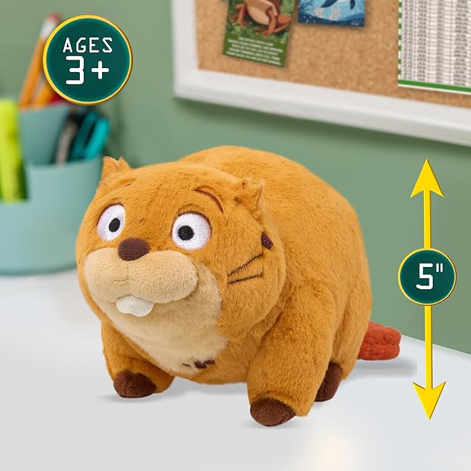 Disney and Pixar's Hoppers Small Plush - Mabel Beaver Soft Toy for Kids and Movie Fans, Inspired by The Hoppers Movie, Kids Toys for Ages 3 Up by Just Play