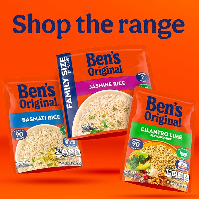 BEN'S ORIGINAL Ready Rice Basmati Rice, Easy Side Dish, 8.5 oz Pouch (Pack of 6)