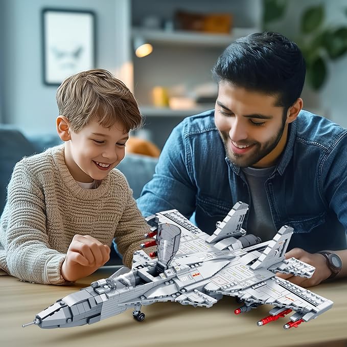 J-15 Fighter Jet Building Set,Military Airplane Jet with Movable Wings,Single Seater Fighter 33028,Aircraft Model Kits,Military Displays,Gift for Adult Teens Boys 14+,1066PCS