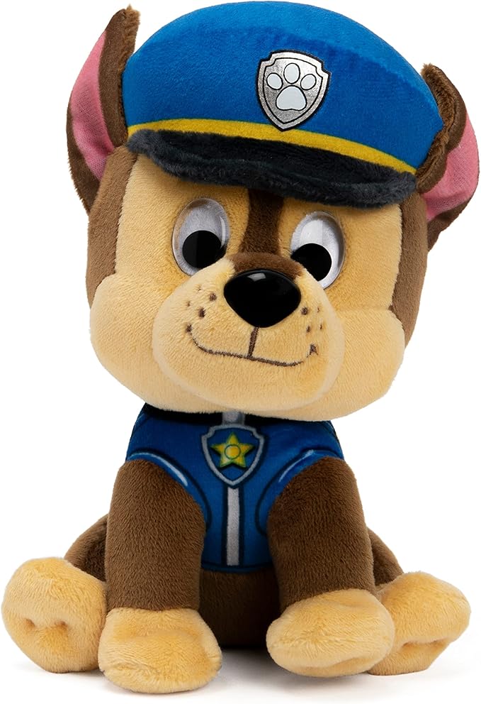 Paw Patrol Official GUND Soft Dog Themed Cuddly Plush Toy Chase 6-Inch Soft Play Toy for Boys and Girls Aged 12 Months and Above