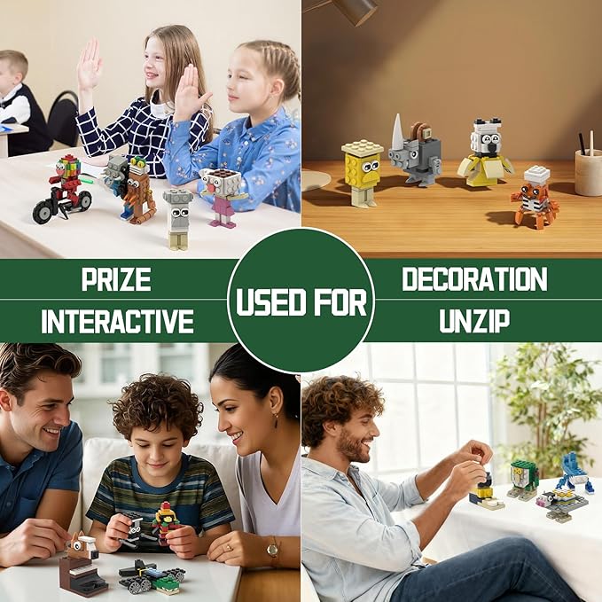Italian Brain Rot Unique Cartoon Characters Building Blocks 16 in 1 Educational & Entertaining Gift Idea for Kids Teens & Adults