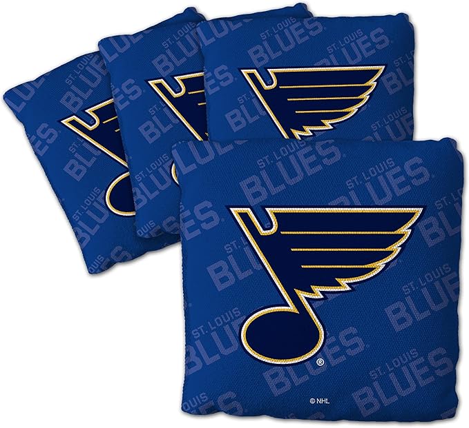 YouTheFan Officially-Licensed NHL Set of 4 Cornhole Bags - All Weather Regulation 6” x 6” Size - 16oz Weight - Designed in USA