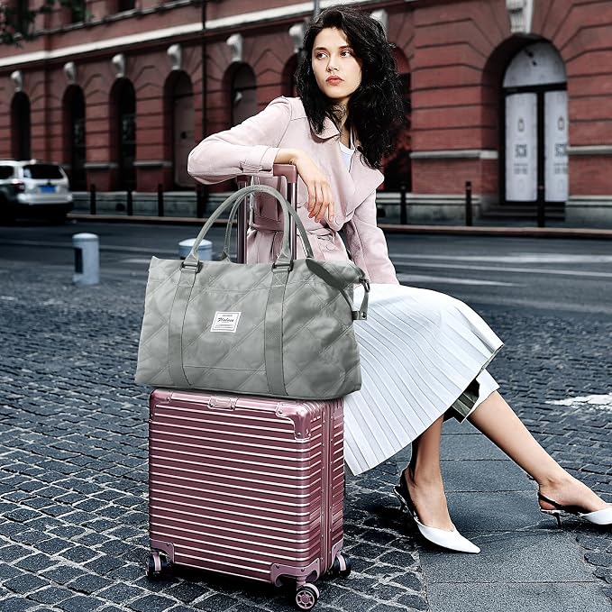 Travel Duffel Bag, Carry On Overnight Weekender Bags for Women | Travel Bag with Wet Pocket & Trolley Sleeve, For Spirit Airlines 18x14x8 Personal Item Bag