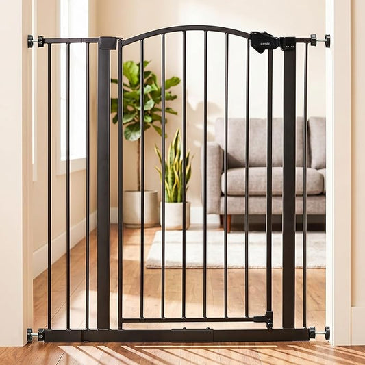 Regalo Easy Step Extra Tall Arched Décor Walk Thru Baby Gate, Includes 4-Inch Extension Kit, 4 Pack Pressure Mount Kit and 4 Pack Wall Mount Kit, Bronze, 36-Inches Tall (Pack of 1)
