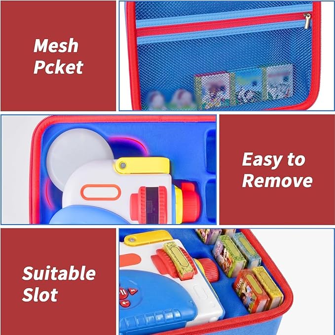 Case Compatible with Little Tikes for Story Dream Machine Books Starter Set, Toys Protective Container for Little Tikes for Storytime Audio Play Real for Littles Character Collection (Box Only), Blue