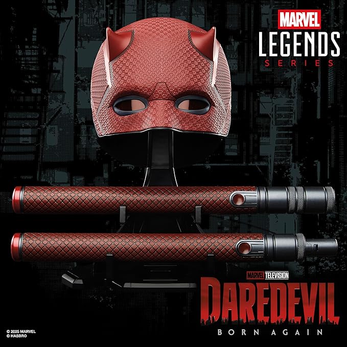 Marvel Legends Series Daredevil: Born Again Premium Roleplay Mask and Billy Club, Collectibles for Adults