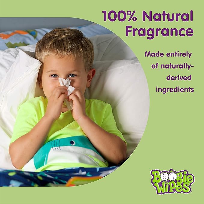 Saline Nose Wipes by Boogie, for Baby & Kids, Face, Hand & Body, Made with Vitamin E, Aloe, and Natural Saline, Grape Scent, 30 Count (Pack of 6)