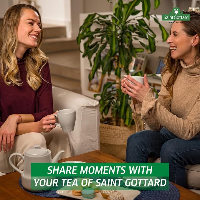 [Mint Chocolate] Saint Gottard Herbal Tea – Caffeine-Free Herbal Infusion, Natural Ingredients, Hot or Iced Tea, Organic Premium Flavor Blend, Aromatic & Smooth Taste, 40 tea bags