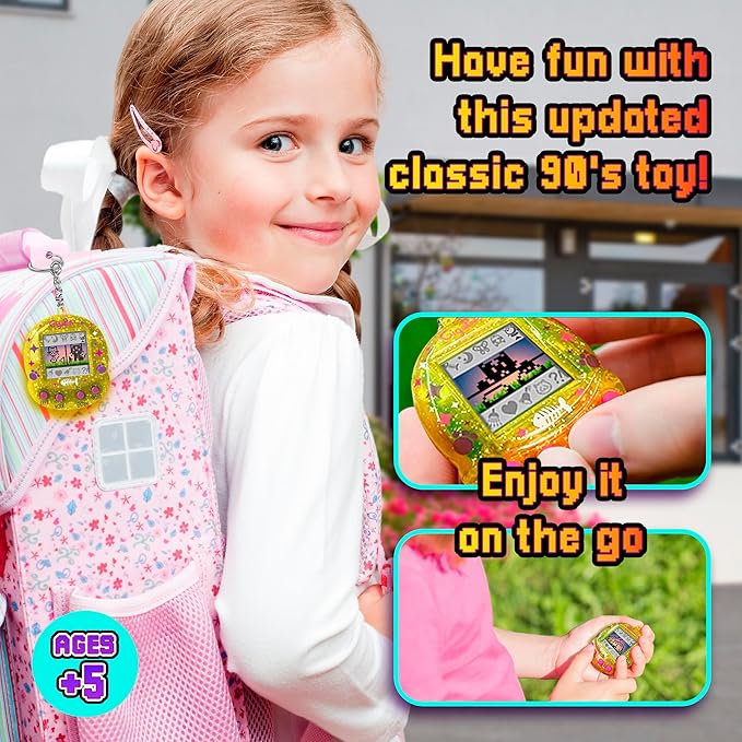 Giga Pet Virtual Pet for Kids Ages 5 and Above, 90s Throwback Upgraded Collector’s Edition, Animal Care for Kids