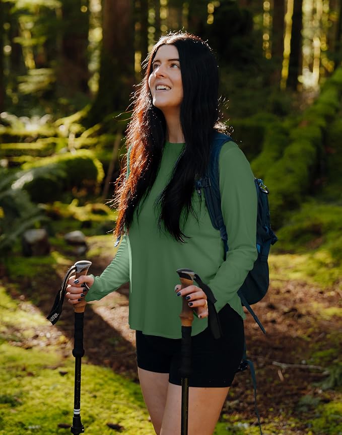 Women's Sun Shirts UPF 50+ Long Sleeve UV Protection Shirt Lightweight Quick Dry Workout Hiking Tops for Women