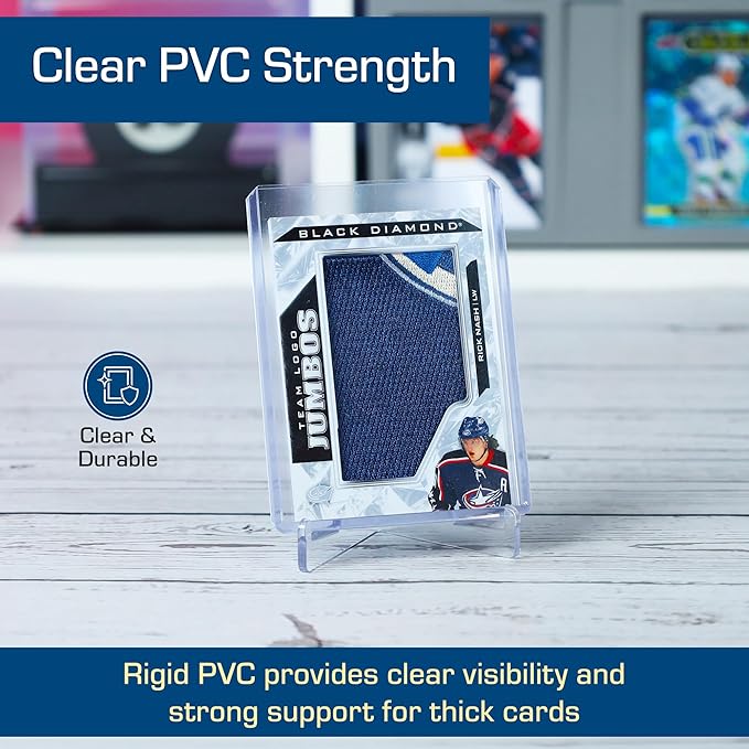 BCW Thick Card Topload Holder | Holds Relic, Patch, and Jersey Cards | Protective Card Sleeves for Collectibles and Trading Cards | Protective Rigid Plastic Display Card Holder (168 pt. / 4.25 MM)