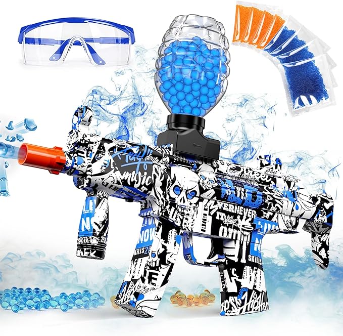 Anstoy Gel Ball Blaster Blue – Automatic Orby Gel Gun with High Power Shooting, Ideal for Outdoor Battles, Team Games & Christmas, Halloween, Birthdays Gifts for Ages 14+