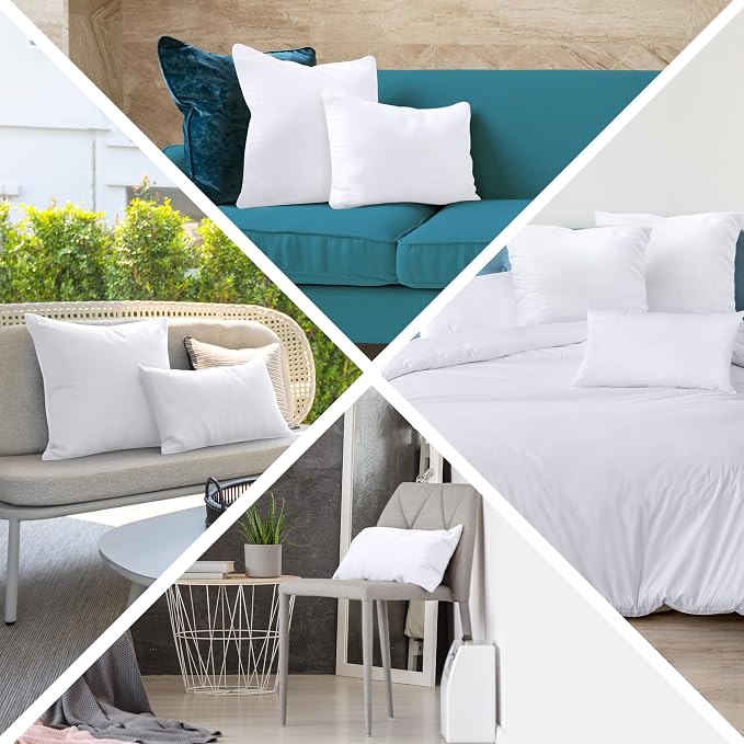Utopia Bedding Throw Pillows, 12x20 Pillow Inserts, Pack of 1, White | Down Alternative Throw Pillow Inserts, Couch Pillows for Indoor Decor, Plush & Supportive, Decorative Cushion for Sofa, White