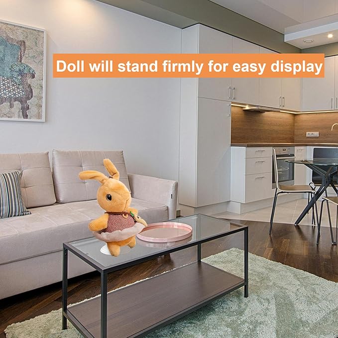 6 Pack Doll Stands, White Adjustable Display Holder for 4" to 8" Dolls, Action Figure Stand Compatible for Labubu Display, Accessories for Labubu