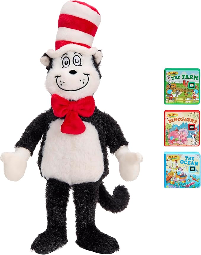 Little Tikes Story Dreamers Cat in the Hat Plush, Storytime, Books, Audio Play Character, Gift and Toy for Toddlers and Kids Girls Boys Ages 2-5 Years
