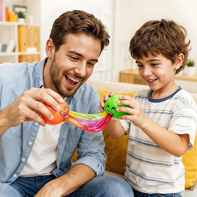 Vomiting Egg Slime Toy - Funny Prank Squeeze Stress Ball Puking Yolk, Novelty Fidget Relief Toy Gag Gift for Kids Adults, Christmas Stocking Stuffers & Birthday Parties