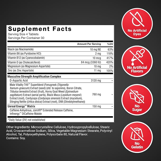 Force Factor Test X180 Boost, 9-in-1 T Support for Men with D-Aspartic Acid, Boron, Fenugreek, Tribulus Terrestris & zumXR to Help Boost Energy, Vitality & Performance, 240 Tablets
