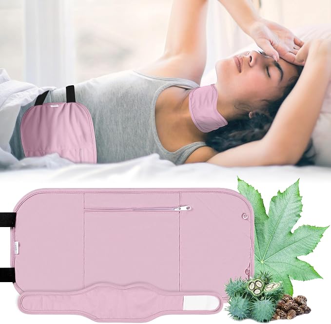 Castor Oil Pack Wrap with Organic Cotton Flannel, Reusable Castor Oil Packs for Stomach, Castor Oil Pack for Liver Detox, Castor Oil Pack Kit Purple（Castor Oil Not Include)