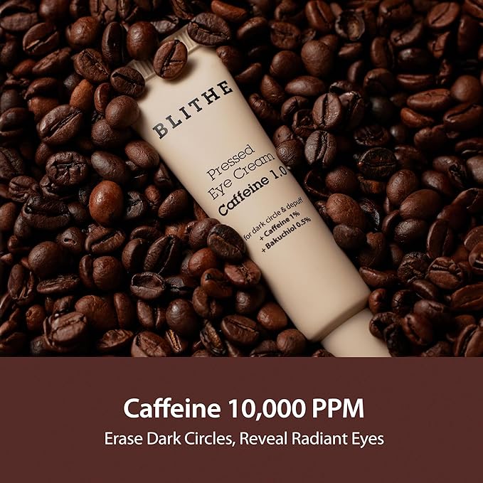 BLITHE Caffeine Eye Cream for Morning Puffiness & Dark Circles, Plant-Based Retinol, Bakuchiol, Niacinamide, Sodium Ascorbyl Phosphate 0.67 Fl Oz