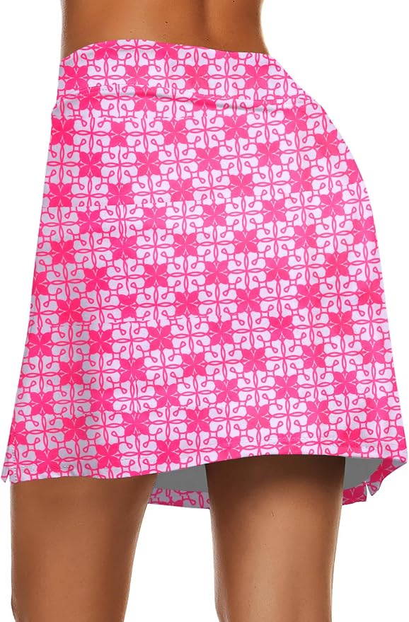 Ekouaer Women's Active Performance Skort Lightweight Skirt for Golf Tennis | Built-in Shorts, A Line, High Waisted, Tummy Control, Pickleball, Running, Workout, Sports, Skorts for Woman