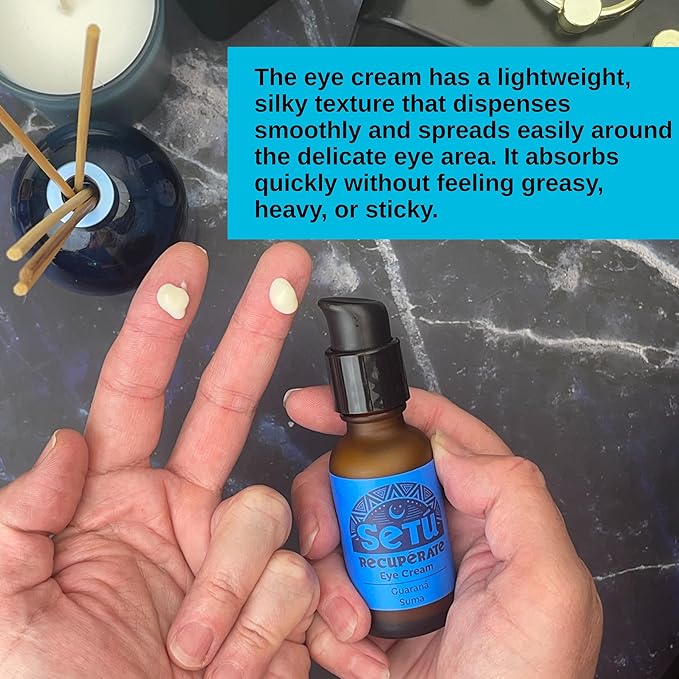 Setú Eye Cream for Men | Dermatologist-Developed with Guaraná, Suma & Achiote | Helps Reduce Puffiness & Dark Circles | Lightweight, Fast-Absorbing | All Skin Types | 1 fl. oz