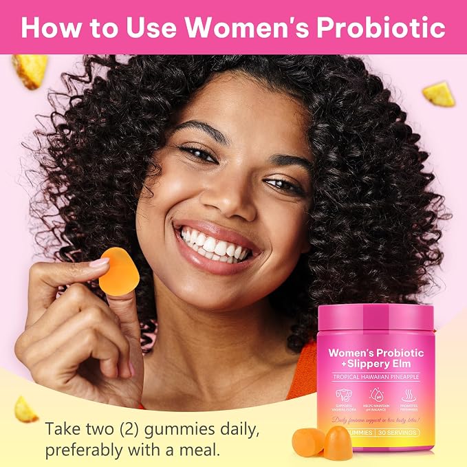 NIFEISHI Vaginal Probiotics, Feminine Balance Probiotics Gummies for Women, Pineapple Gummies for Women pH, Improve Immune,Promotion of Womens Health - 60 Gummies