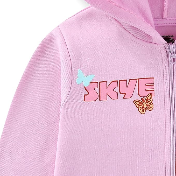 Paw Patrol Nickelodeon Skye Girls Zip Up Hoodie for Toddler and Big Kids