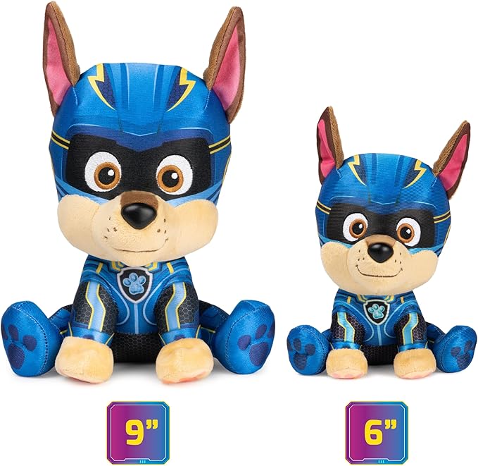 GUND PAW Patrol: The Mighty Movie Chase Stuffed Animal, Officially Licensed Plush Toy for Ages 1 and Up, 6”