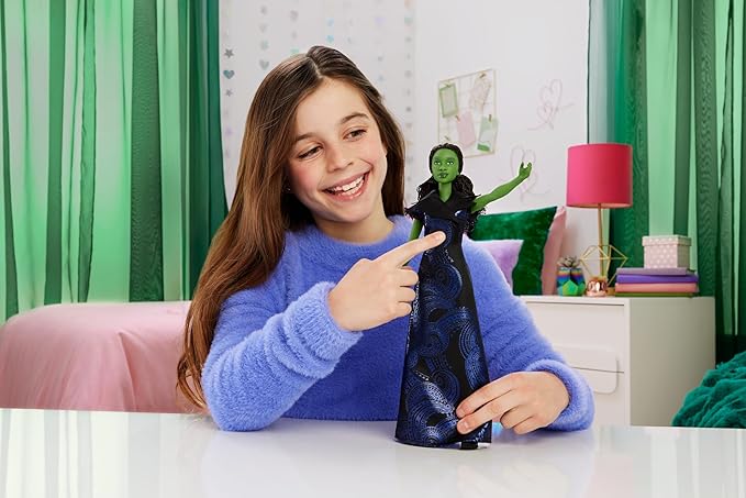 Mattel Universal Pictures’ Wicked: for Good Singing Elphaba Fashion Doll with Removable Outfit, Inspired by The Movie, Sings “for Good” in English