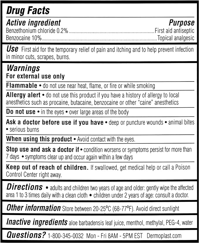 Dermoplast Wound Wipes, Medicated Antiseptic Wipes, First Aid Cloths, Analgesic for Minor Cuts, Scrapes and Burns on The Go, Sting Free Formula, 10 Individual Cloths (Packaging May Vary)