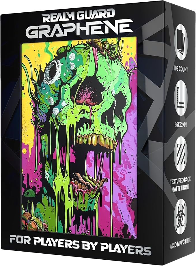 Graphene -100ct Textured Matte TCG/MTG Art Sleeves (Melting Skull)