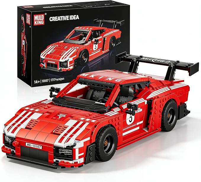Mould King Car Toy Building Block, 10167 Collectible Speed Champion Cars Building Set, Sports Vehicle Model Build and Display Car for Adults and Aged 14+ (1717 Pieces)