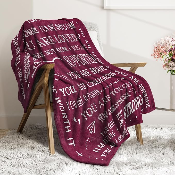 Blanket Gifts for Women Men- Get Well Blanket | Inspirational Gifts for Women, Feel Better After Surgery Gifts , Birthday Gift for Mom Grandma Aunt Sister, 80'' x 60''
