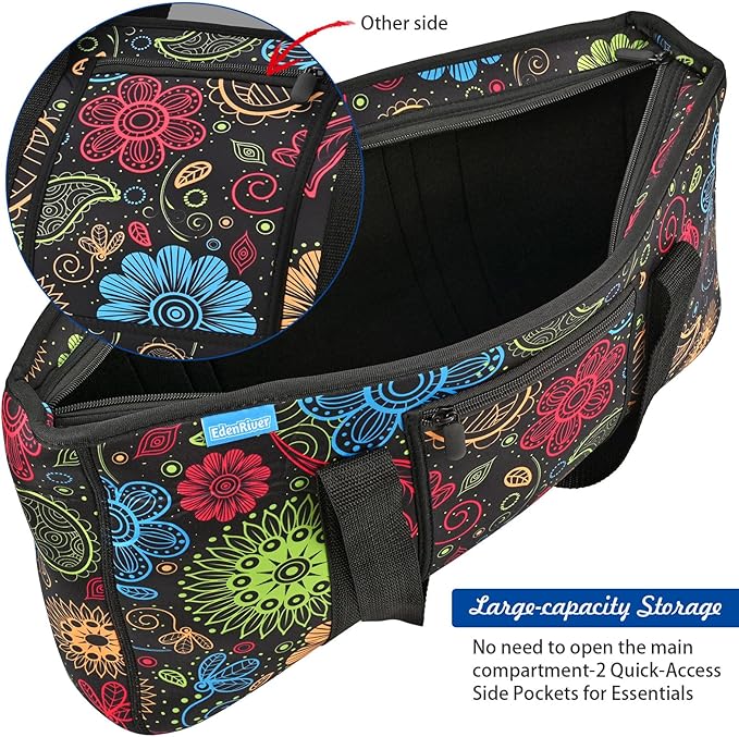 EdenRiver Mahjong Bag Stylish Tile Game Case for Tiles and Racks, Mahjong Accessories Organizer with Two Wrappers, Portable Mahjong Case Only, Ideal Mahjong Rack Bag for Women or Men (Paisley)