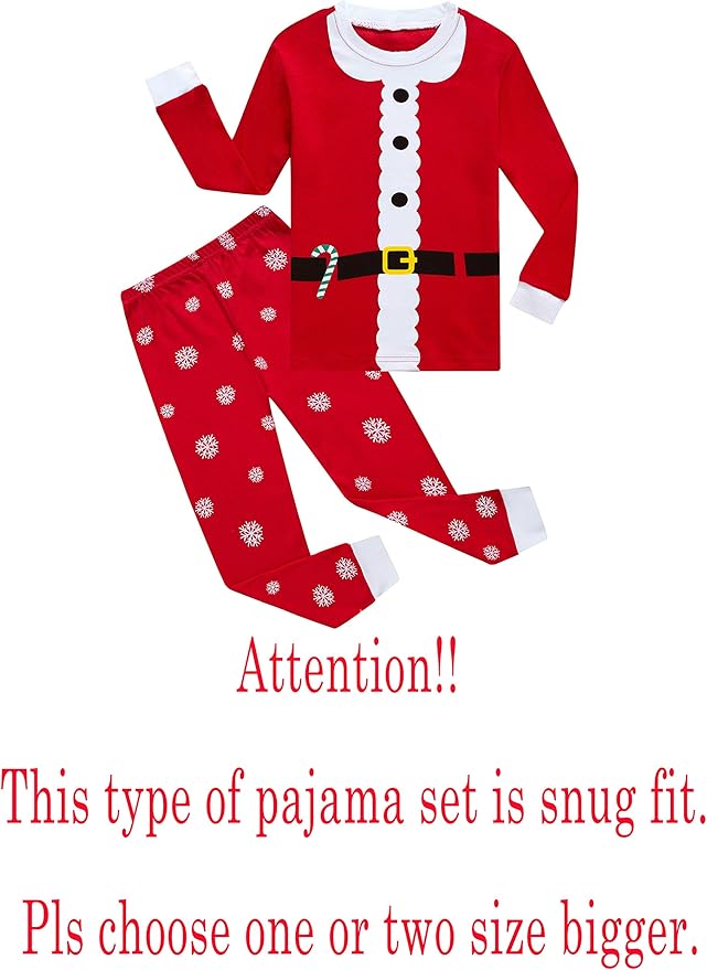 KikizYe Little Big Boys Girls Pajamas Set Kids PJs 100% Cotton Sleepwear
