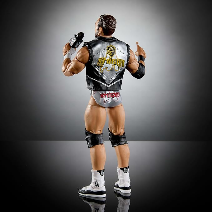 Mattel WWE Ultimate Edition Action Figure & Accessories, 6-inch LA Knight Collectible Set, Swappable Heads & Hands, 30 Articulation Points