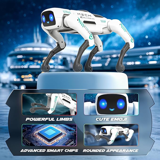 SANCO Smart Robot Dog - Remote Control Robots Pets with APP Programming, Smart and Realistic Robotic Puppy, Interactive Actions and Perform Trick, Ideal Gifts for Kids Boys Adults