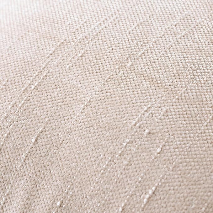 Set of 4 Soft Textured Decorative Throw Pillow Covers 22x22 Inch Cozy Farmhouse Cushion Cover Square Accent Pillow Cases for Bed Couch Sofa Living Room, Light Beige