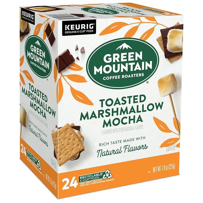 Green Mountain Coffee Roasters Toasted Marshmallow Mocha Keurig Single-Serve K-Cup Pods, Light Roast Coffee, 96 Count (4 Packs of 24)