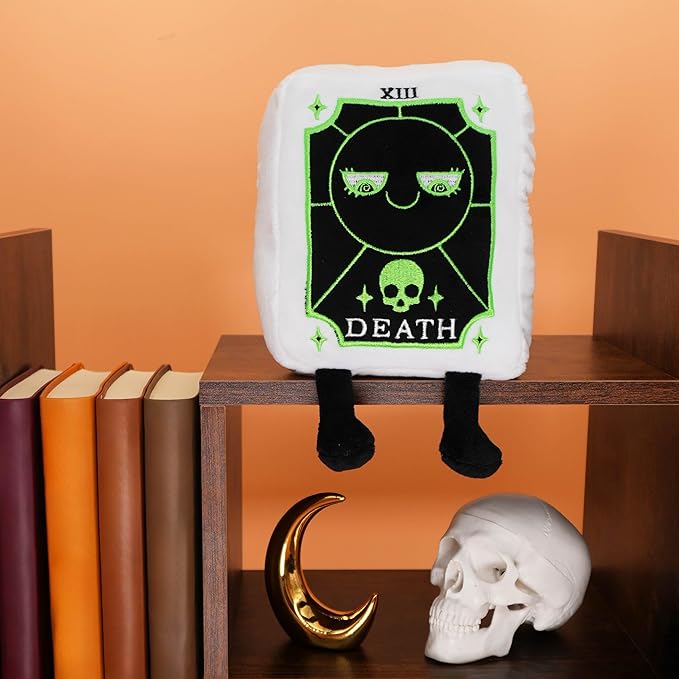 Rest in Plush Collectible – Spooky Cute Stuffed Toy, Soft Halloween Plushie for Collectors, Trick or Treat Gift, Fall Holiday Decoration - Death