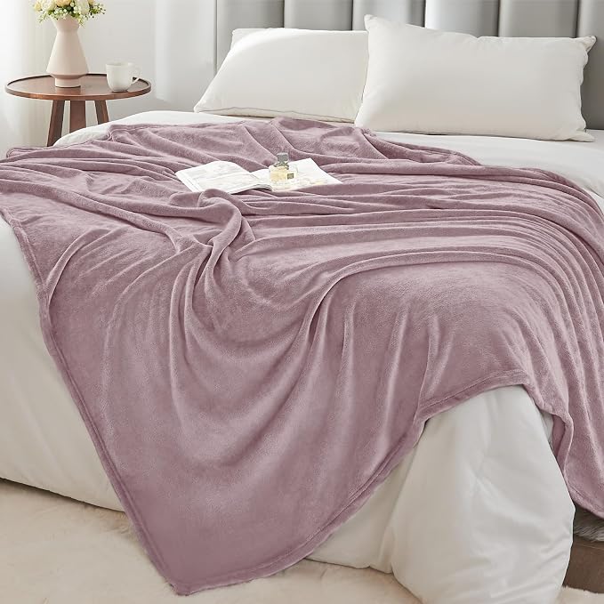 BEDELITE Fleece Blanket Soft Plush Throw for Couch Dusky Violet 50"x60" | Ultra Soft Fleece, Plush Microfiber, Lightweight Warmth, All Season Comfort, Fade Resistant, Machine Washable, Couch Sofa Bed