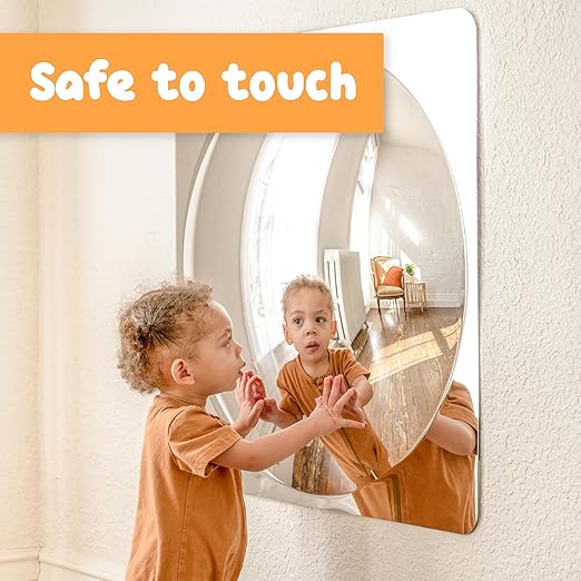 Spark & Wow Sensory Wall Toddler Mirror | Giant | 1 Bubble | for Ages 6m+ | Easy-to-Clean Acrylic | Stimulate Cognitive Development