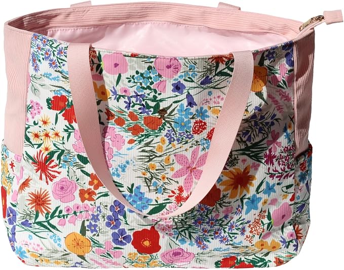 ESVAN LARGE BEACH BAG Water Resistant Lightweight 20 inch Women Oversize Tote Bag for Gym Beach Travel Pool Yoga Nurse