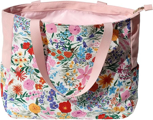 ESVAN LARGE BEACH BAG Water Resistant Lightweight 20 inch Women Oversize Tote Bag for Gym Beach Travel Pool Yoga Nurse